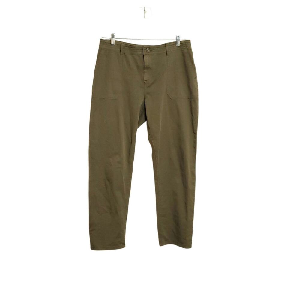 PRANA Women's Gorpcore Olive Green Twill Pants Sz 12
